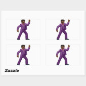 Sticker Rectangulaire Emoji Dancing Man (Feuille)