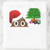 Sticker Rectangulaire emoji de noël (Sac)
