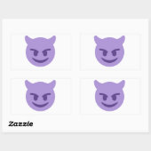 Sticker Rectangulaire emoji diable (Feuille)