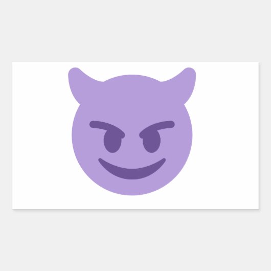 Sticker Rectangulaire emoji diable (Devant)