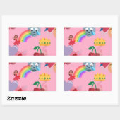 Sticker Rectangulaire emoji fille (Feuille)