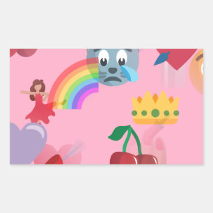 Sticker Rectangulaire emoji fille