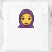 Sticker Rectangulaire emoji hajib (Sac)
