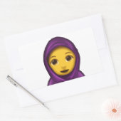 Sticker Rectangulaire emoji hajib (Enveloppe)