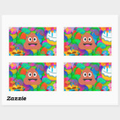 Sticker Rectangulaire emoji joyeux pod'anniversaire (Feuille)
