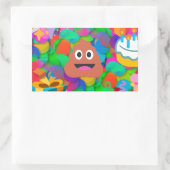 Sticker Rectangulaire emoji joyeux pod'anniversaire (Sac)