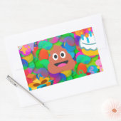 Sticker Rectangulaire emoji joyeux pod'anniversaire (Enveloppe)