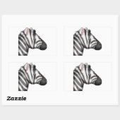 Sticker Rectangulaire emoji zebra (Feuille)