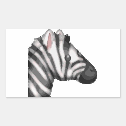 Sticker Rectangulaire emoji zebra (Devant)