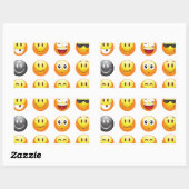 Sticker Rectangulaire emojis (Feuille)