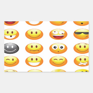 Sticker Rectangulaire emojis