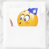 Sticker Rectangulaire émoticône anniversaire (Sac)