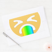 Sticker Rectangulaire émoticône arc-en-ciel (Enveloppe)