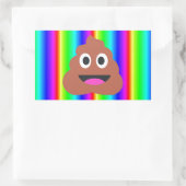 Sticker Rectangulaire émoticône arc-en-ciel (Sac)