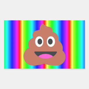 Sticker Rectangulaire émoticône arc-en-ciel