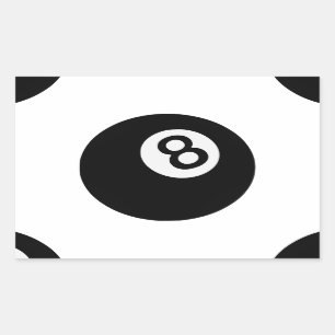 Sticker Rectangulaire émoticône huit balles