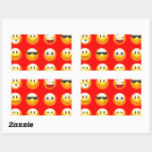 Sticker Rectangulaire émoticône rouge (Feuille)