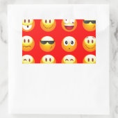 Sticker Rectangulaire émoticône rouge (Sac)