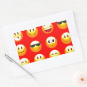 Sticker Rectangulaire émoticône rouge (Enveloppe)