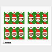 Sticker Rectangulaire émoticônes de père Noël (Feuille)