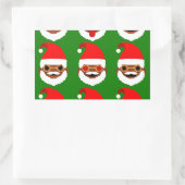Sticker Rectangulaire émoticônes de père Noël (Sac)