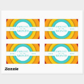 Sticker Rectangulaire employé du mois (rétro) (Feuille)