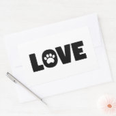 Sticker Rectangulaire Empreinte de patte d'amour (Enveloppe)
