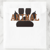 Sticker Rectangulaire Empreinte de patte d'animal noir (Sac)