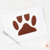 Sticker Rectangulaire Empreinte de patte de chien à pattes (Enveloppe)