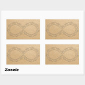 Sticker Rectangulaire Empreinte de patte de chien d'amour infini (Feuille)