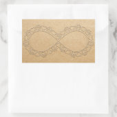 Sticker Rectangulaire Empreinte de patte de chien d'amour infini (Sac)
