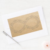 Sticker Rectangulaire Empreinte de patte de chien d'amour infini (Enveloppe)