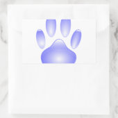 Sticker Rectangulaire Empreinte de patte de chien de verre (Sac)