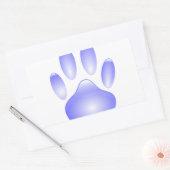 Sticker Rectangulaire Empreinte de patte de chien de verre (Enveloppe)