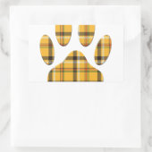 Sticker Rectangulaire Empreinte de patte de chien Tartan (Sac)