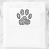 Sticker Rectangulaire Empreinte de patte d'encre Abstrait (Sac)