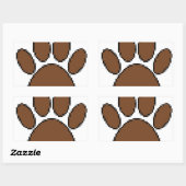 Sticker Rectangulaire Empreinte de patte Pixel Dog (Feuille)