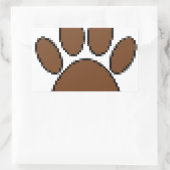 Sticker Rectangulaire Empreinte de patte Pixel Dog (Sac)