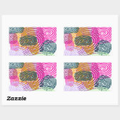 Sticker Rectangulaire empreintes (Feuille)