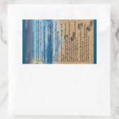 Sticker Rectangulaire Empreintes dans le sable (Sac)