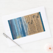 Sticker Rectangulaire Empreintes dans le sable (Enveloppe)