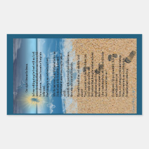 Sticker Rectangulaire Empreintes dans le sable