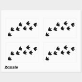 Sticker Rectangulaire Empreintes Dinosaure (Feuille)
