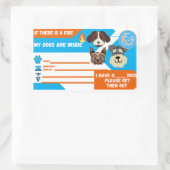 Sticker Rectangulaire "En Coque De Feu. . . Chiens à l'intérieur" Feuill (Sac)