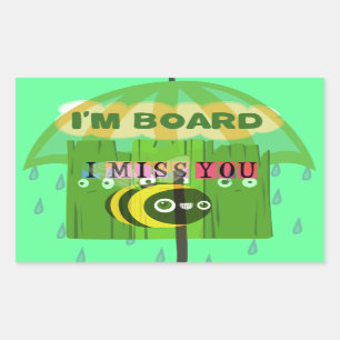 Sticker Rectangulaire En gros, vous me manquez : Texte inspirant