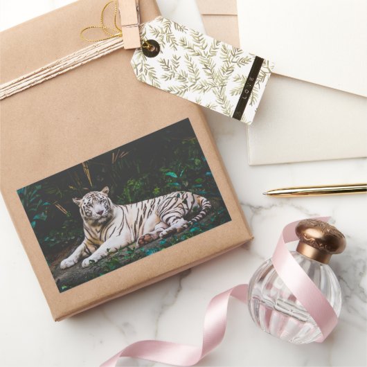 Sticker rectangulaire en tigre (Cadeaux)