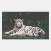 Sticker rectangulaire en tigre (Devant)