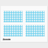 Sticker Rectangulaire En vichy bleu cérusé clair (Feuille)