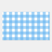 Sticker Rectangulaire En vichy bleu ciel (Devant)