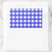 Sticker Rectangulaire En vichy bleu royal (Sac)